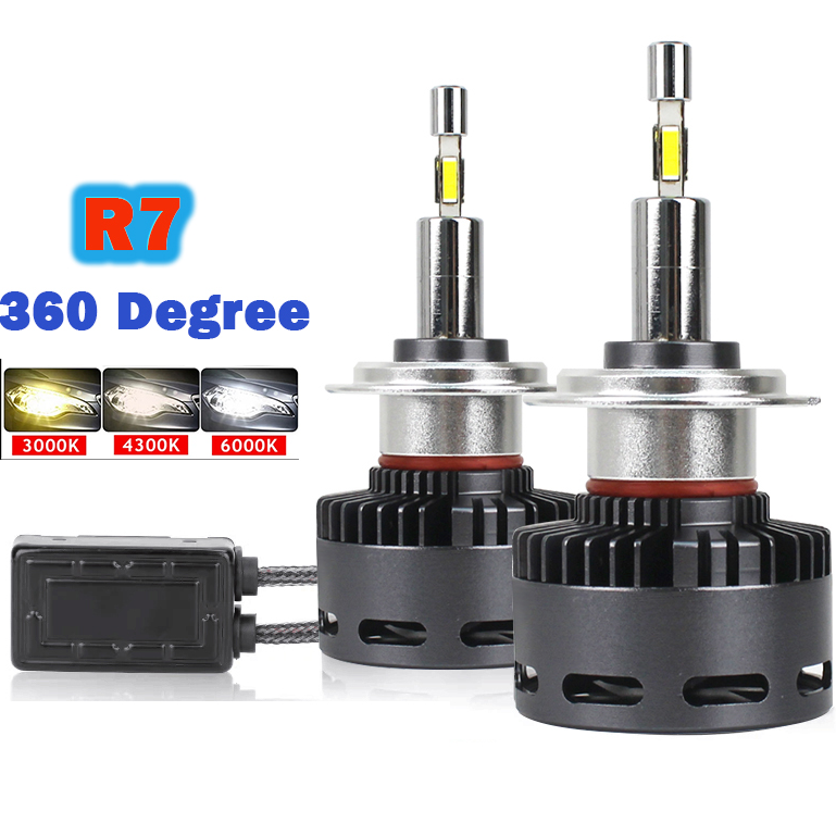 NEW 360 R7 H4 H7 H11 H1 CSP LED 9005/HB3 9006/HB4 H13 9004 9007 Headlight Bulbs Fog Lights White 6000K 12V 24V